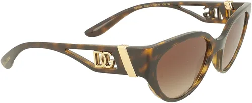Vista 5 de Dolce Gabbana DG 6146 50213 Havana - Gafas de sol de plástico ojo de gato lente degradado marrón