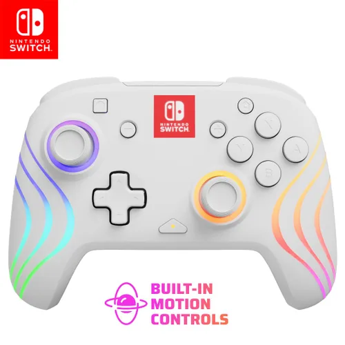Vista 14 de PDP Gaming Afterglow Wave Wireless Nintendo Switch Pro Controller - Officially Licensed, Nintendo Switch 2, Switch Lite/OLED, RGB LED Customization