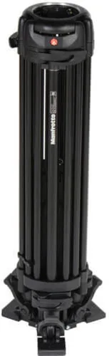 Vista 3 de Manfrotto Trípode de video profesional de dos etapas de 545GB con esparcidor de nivel de piso (negro)