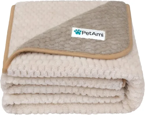 Vista 11 de PetAmi Manta impermeable para perro, manta a prueba de fugas para perros pequeños y medianos, protector de sofá y muebles, manta de forro polar