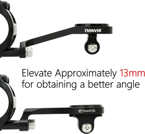 Vista 4 de Thinvik Soporte para computadora de bicicleta extendida para Wahoo Garmin Bryton Series Combo Mount GPS Bike Computer
