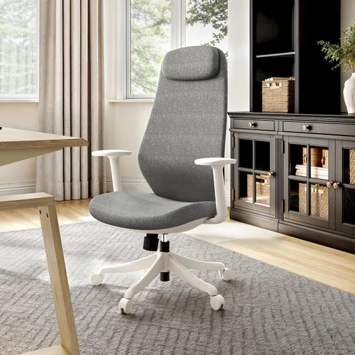 Vista 9 de EUREKA ERGONOMIC Skylar-Lite - Silla de oficina de malla azul, silla de escritorio ergonómica con reposacabezas ajustable, sillas de escritorio