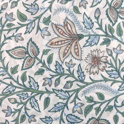 Vista 9 de AVKA Studio Tela con Estampado de Bloques a Mano por Yarda - PRECORTADA 1 Yarda 42 Pulgadas de Ancho - Material 100% Algodón - Patrón Paisley Beige