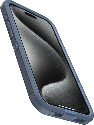 Vista 3 de OtterBox Funda Defender Series XT para iPhone 15 Pro MAX (solamente) - Jeans azul bebé (azul), sin pantalla, resistente, se ajusta a MagSafe