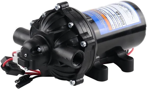 Vista 12 de Everflo EF1000-BOX - Bomba de diafragma de 12 V en caja con puertos de manguera de 3/8 pulgada, 1,0 GPM