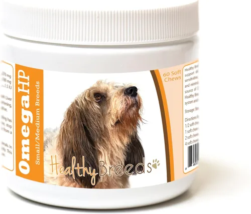 Vista 201 de Healthy Breeds Siberian Husky Omega HP - Masticables suaves para piel y pelaje, 90