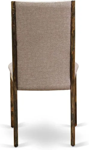 Vista 12 de East West Furniture LALA9-77-16 9 Piece Dining Table Set Includes a Rectangle Wooden Table with Removable Leaf and 8 Dark Khaki Linen Fabric