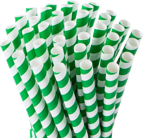 Vista 9 de Webake Pajitas de papel biodegradables a granel 200 pajitas de beber a rayas rojas, gran alternativa a pajitas desechables a pajitas de plástico