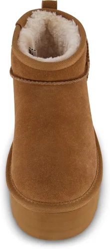 Vista 3 de CUSHIONAIRE Botas de plataforma Hippy Genuine Suede para mujer + espuma viscoelástica