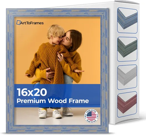 Vista 21 de Marco profundo de madera vincapervinca para fotografía 1.5 pulgadas de ancho.