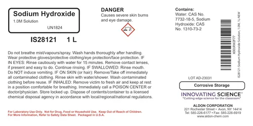 Vista 2 de Solución de hidróxido de sodio, 1.0M, 1L - La colección química curada por Innovating Science - Fabricado en los Estados Unidos