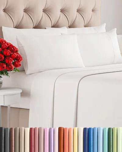 Vista 11 de Juego de sábanas Split King de 7 piezas - Incluye 4 fundas de almohada - Sábanas Split King - Ropa de cama de hotel de lujo suave - Refrescante