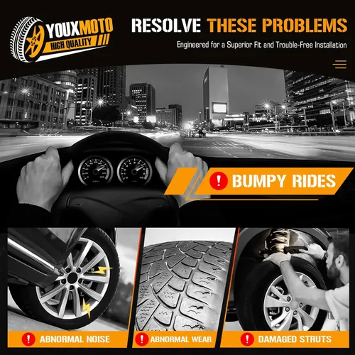 Vista 6 de Amortiguador de puntal delantero completo con conjunto de resorte compatible con Volvo XC90 2003 2004 2005 2006 2007 2008 2009 2010 2011 2012 2013