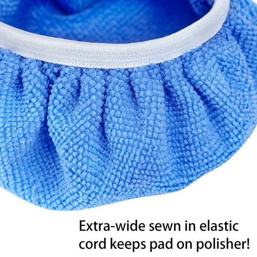 Vista 5 de Awpeye Paquete de 10 almohadillas pulidoras de automóvil (5 a 6 pulgadas) cubierta de almohadilla de pulido de microfibra suave