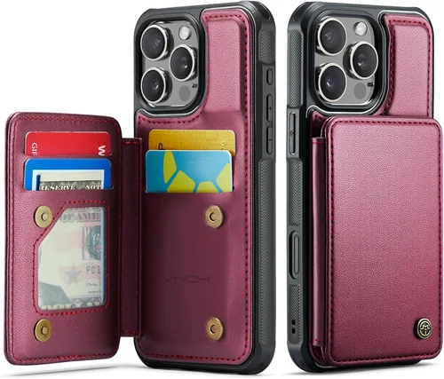 Vista 28 de Vinich Funda tipo cartera para iPhone 11 con soporte para tarjetas, bloqueo RFID, ranuras de crédito, función atril, a prueba de golpes, para Negro