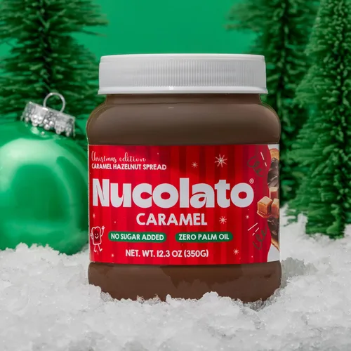 Vista 7 de NUCOLATO Crema de caramelo y avellana 12.3 oz - 350 g Apto para dieta cetogénica - Sin gluten - Sin azúcar añadido El mejor postre bajo