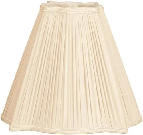 Vista 2 de Royal Designs Fancy Square Empire - Pantalla plisada para lámpara, color beige, 5.75 x 14 x 11.75 pulgadas