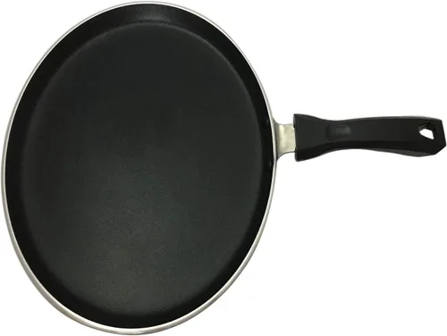 Sartén Dosa antiadherente plana Tawa para Dosa Crepes panqueques Roti & Paratha de aluminio resistente con mango que se mantiene fresco, grosor