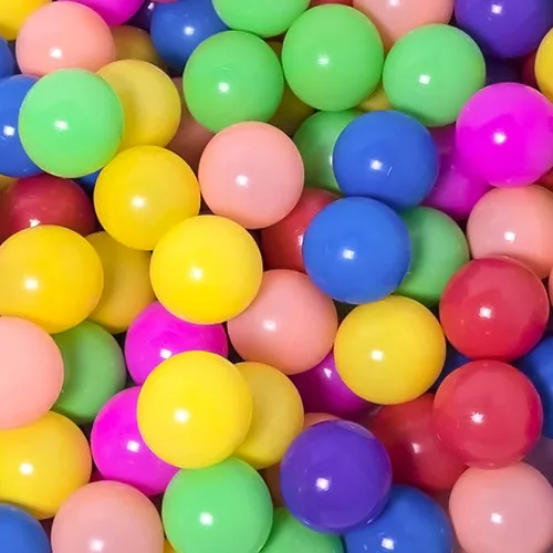 200/500/1000/2000 unidades de pelotas de plástico suave para piscinas de pelotas, pelotas de juego coloridas para piscinas de pelotas para perros