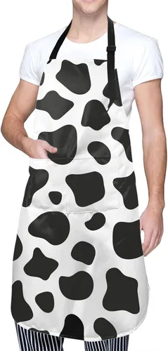 Vista 2 de Perinsto Waterproof Apron With 2 Pockets Kitchen Chef Aprons Bibs For Cooking Baking Painting Gardening Grooming