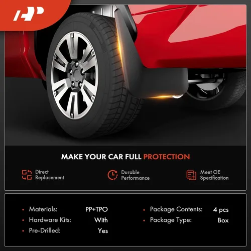 Vista 2 de A-Premium Set of 4PCS Mud Flaps Splash Guards Mudguards Mudflaps with Hardware Kits Compatible with Toyota Highlander, 2001-2007, Sport Utility