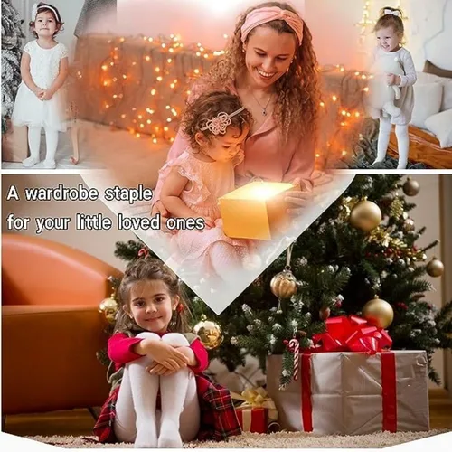 Vista 6 de Medias para bebés y niñas recién nacidas (0 a 24 meses), paquete de 3 medias de algodón de punto para bebés