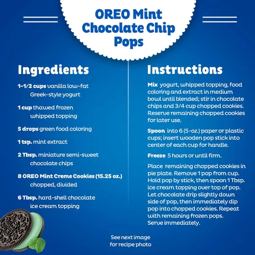Vista 10 de OREO Galletas sándwich de chocolate con crema de menta, tamaño de fiesta, 24.95 onzas
