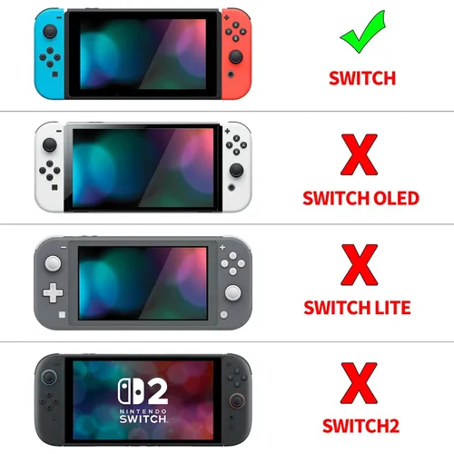 Vista 2 de PlayVital Ergonomic Grip Case for Nintendo Switch, Upgraded Protective Hard Case Protector for Switch - Comfort Shock-absorbent Anti-Scratch