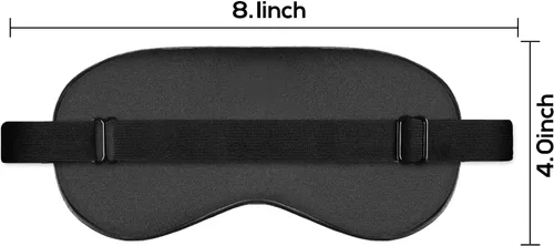 Vista 3 de Silk Sleep Mask, Adjustable Soft Eye Cover for Comfortable Sleep & Naps, Pressure-Free, Machine Washable - Black