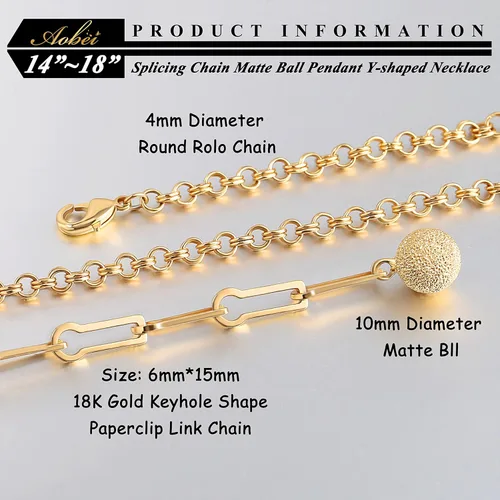 Vista 4 de Collar con dije de ojo malvado de león y luna de oro de 18 quilates cadena con clip de papel joyería en capas para mujeres y niñas