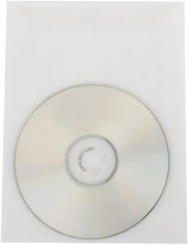 Vista 3 de StarTechDeals Paquete de 50 bolsas transparentes de plástico tipo CPP, con lengüeta, para guardar 2 DVDs, de 14 mm, no tejidas.