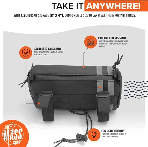 Vista 5 de Bolsa de bicicleta, bolsas para bicicletas, bolsa para manubrio, bolsa de bicicleta, bolsa para manillar de bicicleta, soporte para teléfono