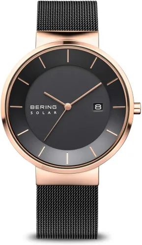 BERING Mens Analogue Solar Powered Watch with Stainless Steel Strap