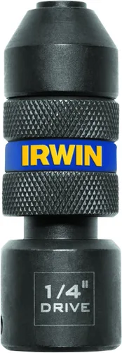 IRWIN 1869511 Impact Performance Series - Adaptador de enchufe cuadrado a vástago hexagonal, cuadrado de 12 pulgada a hexagonal de 14 pulgadas