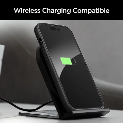 Vista 5 de ENCASED Funda de privacidad diseñada para iPhone 15 (2023), flexible, delgada, con protector de pantalla antiespía, vidrio templado 9H (negro)