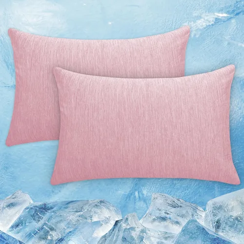 Vista 17 de CHOSHOME Fundas de almohada refrescantes con cremallera Fundas de almohada Q-Max > 0.45 con cremallera para personas que duermen con calor, suaves