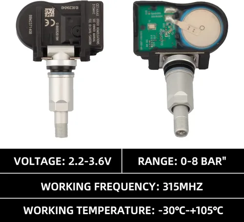 Vista 5 de Dasbecan Juego de 4 TPMS Sensor de Sistema de Monitoreo de Presión de Neumáticos Compatible con Mazda 2 3 5 6 MX-5 Miata CX-7 CX-9 RX-8 2003-2014