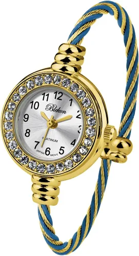 Vista 23 de Blekon Collections Reloj de Pulsera Tipo Brazalete para Mujer - Pantalla Analógica Redonda Números Árabes Caja de 23mm Reloj con Brazalete