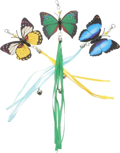 Vista 5 de LUOZZY 6 piezas de mariposas y accesorios de repuesto para gatos - Juguetes interactivos para gatos