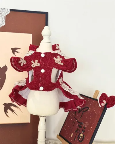 Vista 133 de Moda Vestido de Princesa de Encaje para Perro Cachorro Dulce para Perro EXTRAL Pequeño y Pequeño A-Negro XX-Pequeño