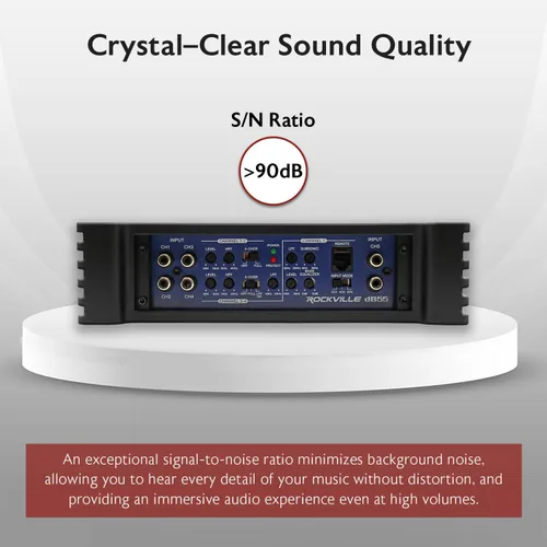 Vista 5 de Rockville dB25 - Amplificador estéreo para coche (2800 W, 1400 W, RMS 2 canales)