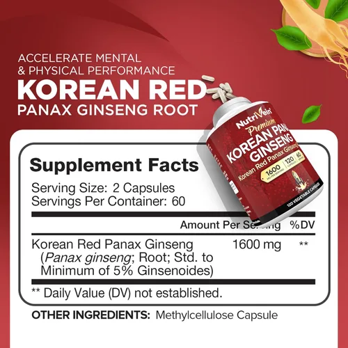 Vista 8 de Nutrivein Suplemento de glutatión liposomal premium, suplemento coreano de Panax ginseng y paquete de suplementos de berberina: glutatión reducido