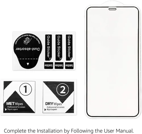Vista 7 de Tienda Basics - Protector de pantalla de cristal templado de cobertura completa para iPhone X XS y iPhone 11 Pro de 5.8 pulgadas