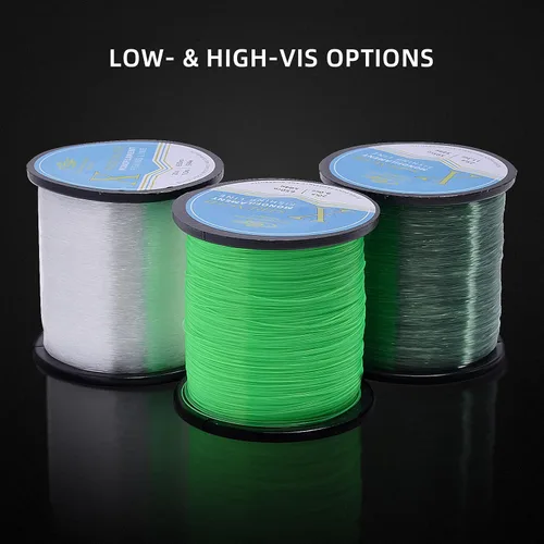 Vista 7 de SF - Línea de pesca monofilamento premium, carrete X-Strong de nailon mono material, línea líder para agua salada y agua dulce