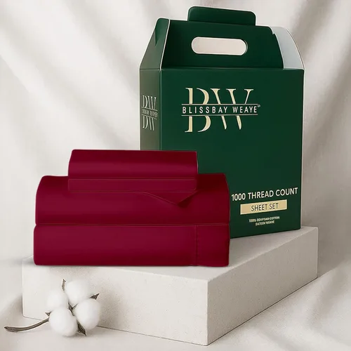 Vista 12 de Juego de sábanas 100% de algodón egipcio de 1000 hilos, tamaño Queen, 4 piezas, refrescante, suave, resistente a las arrugas, bolsillo profundo