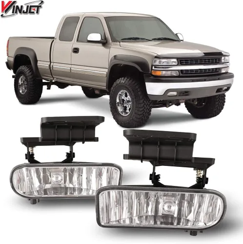 Vista 8 de Winjet Luces antiniebla compatibles con Chevy Suburban/Tahoe 2000 2001 2002 2003 2004 2005 2006 Silverado 1999-2002 luces antiniebla