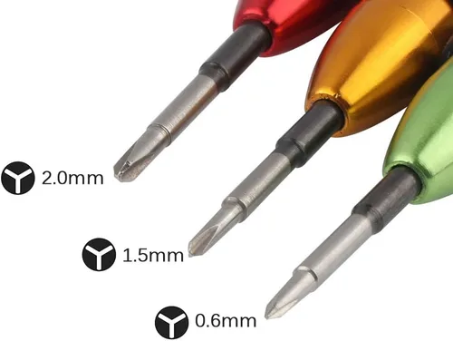 Vista 2 de Y000 0.024 in Y00 0.059 in 0.079 in Tripoint Destornillador para Nintendo Switch JoyCon para iPhone 7 8 Plus para Samsung Gear S3 Reparación