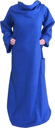 Vista 7 de Premium - Manta de lectura de lujo, súper cálida con bolsillos y mangas para adultos (morado)