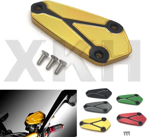 SMT- CNC Tapa de depósito de líquido de frenos delantero compatible con KAWASAKI Z1000/Z750R/GTR1400 Gold [B07M7XNK6K] Oro