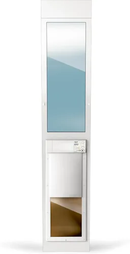 Vista 8 de High Tech Pet Power Pet - Puerta corrediza automática de vidrio para mascotas para patio, puerta para perros, marco de aluminio resistente